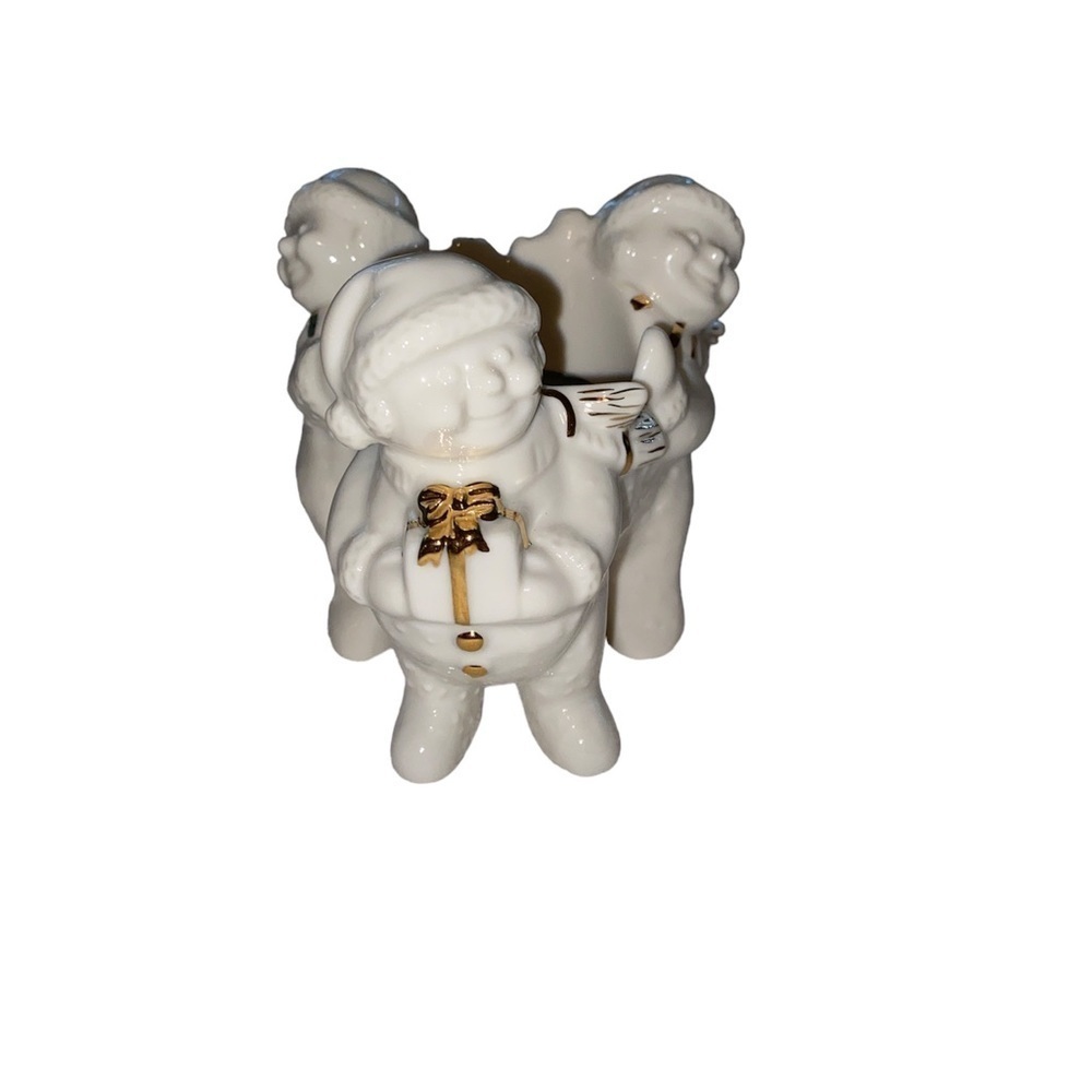 Mikasa Holiday Elegance Christmas tea light candle holder 3” tall FK001